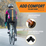 Bikeroo Bike Seat - Peloton Seat Cushion - Bicycle Saddle Replacement - Wide Cushioned Comfortable Seat for Men & Women - Compatible with Exercise, Road, and Stationary Bikes