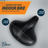 Bikeroo Bike Seat - Peloton Seat Cushion - Bicycle Saddle Replacement - Wide Cushioned Comfortable Seat for Men & Women - Compatible with Exercise, Road, and Stationary Bikes