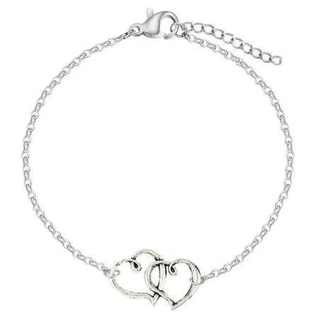 Women's Double Heart Arrow Shape Ankle Bracelet